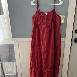 Spaghetti Strap Red Maxi Dress